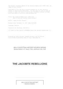The Jacobite Rebellions (1689-1746) - (Bell s Scottish History Source Books.)