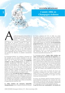 Bilan économique 2006 -  Synthèse régionale : l année 2006 en Champagne-Ardenne 