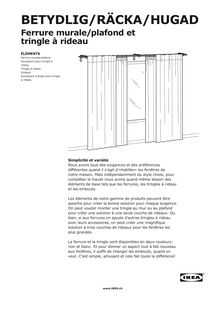 Guide d achat IKEA BETYDLIG/RACKA/HUGAD - Ferrure murale/plafond et tringle à rideau