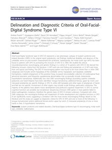 Delineation and Diagnostic Criteria of Oral-Facial-Digital Syndrome Type VI