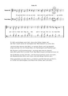 Partition Ps.98: Singet dem Herrn ein neues Lied, SWV 196, Becker Psalter, Op.5