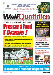 Walf Quotidien n°9195 - Du lundi 21 novembre 2022