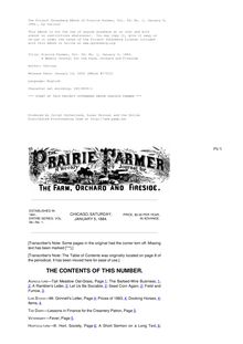 Prairie Farmer, Vol. 56: No. 1, January 5, 1884. - A Weekly Journal for the Farm, Orchard and Fireside