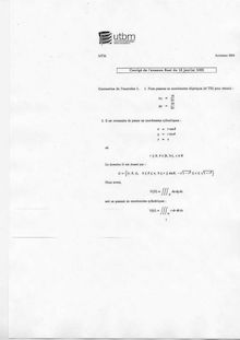 Corrige UTBM Mathematiques   applications 2004