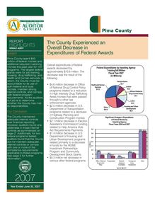 Pima County June 30, 2007 Report Highlights-Single Audit