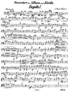 Partition basson 1,2, Alfonso und Estrella, Schubert, Franz