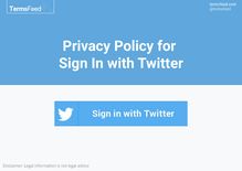 Privacy Policy for Sign In with Twitter