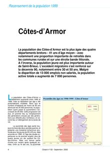 Recensement de la population 1999 -  Côtes d Armor (Octant n° 83)