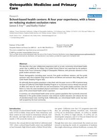 School-based health centers: A four year experience, with a focus on reducing student exclusion rates