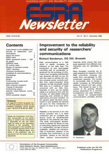 ESRA Newsletter. Vol. 6 - No 3 - December 1989