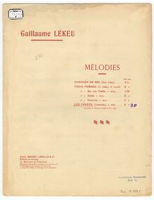 Partition complète (color scan), Les pavots, Lekeu, Guillaume