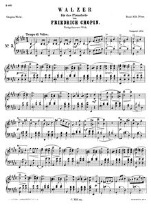 Partition complète, Waltz en E major, E major, Chopin, Frédéric par Frédéric Chopin