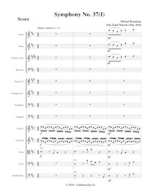 Partition , Allegro e gioioso, Symphony No.37, D major, Rondeau, Michel