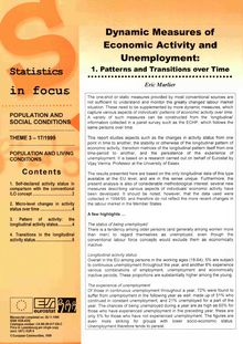 Statistics in focus. Population and social conditions No 17/1999. Dynamic measures of economic activity and unemployment