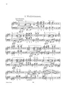 Partition complète, Valse-Caprice No.3, Valse-Caprice  d après J. Strauss - Wahlstimmen
