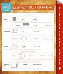 Geometric Formulas (Speedy Study Guides)