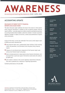 NSW Audit Office - Awareness - Issue 2004 03 - April 2004