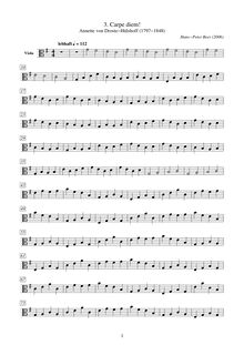 Partition viole de gambe, chansons to lyrics by Annette von Droste-Hülshoff par Hans-Peter Beer