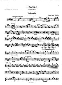 Partition violoncelle, Litaniae, Tondichtung für Pianoforte, Violine und Violoncell