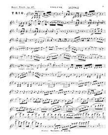 Partition violon, Piano Trio, E♭ major, Proch, Heinrich