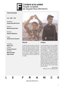 L’Enfant soldat de Mir-Karimi Seyyed Reza