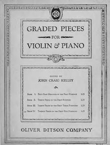Partition de piano et partition de violon, Graded pièces pour violon et Piano