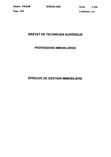 Btsimmo gestion immobiliere 2008