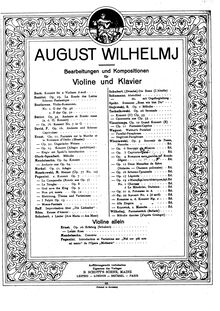 Partition de violon, Parsifal-Paraphrase, Wilhelmj, August
