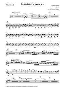 Partition Alto Saxophone 1 (E?), Fantaisie-impromptu, C? minor, Chopin, Frédéric
