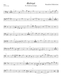 Partition viole de basse, Madrigali a 5 voci, Libro 4, Pallavicino, Benedetto