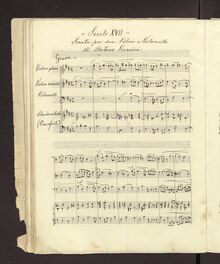 Score, Sonata pour 2 violons et violoncelle, Sonata per due violini e violoncello di Antonio Veracini