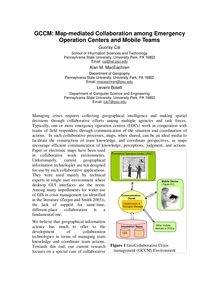 GCCM: Map-mediated Collaboration among Emergency Operation ...