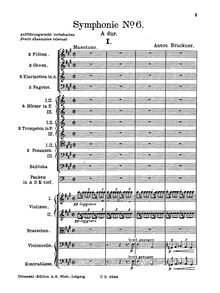 Partition complète, Symphony No.6 en A major, A major, Bruckner, Anton par Anton Bruckner