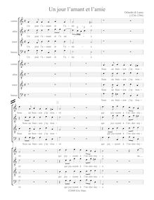 Partition complète, French chanson, C major, Lassus, Orlande de