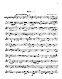 Partition violon II, Piano quintette No.2, Op.6, A Major, Berwald, Franz