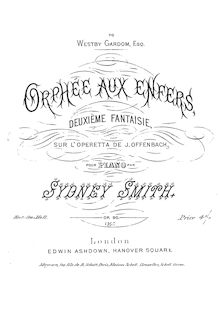 Partition complète, Fantaisie Brillante on  Orphée aux Enfers  No.2, Op.90