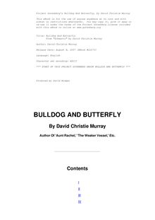 Bulldog And Butterfly - From "Schwartz" by David Christie Murray