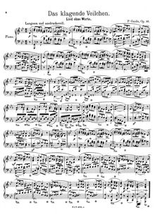 Partition complète, Das klagende Veilchen, Op.10, Gaide, Paul