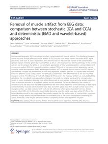Removal of muscle artifact from EEG data: comparison between stochastic (ICA and CCA) and deterministic (EMD and wavelet-based) approaches