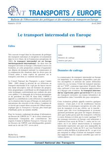 Le transport intermodal en Europe.