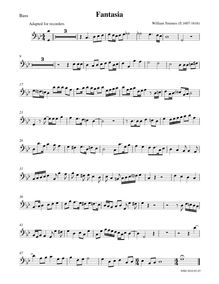 Partition basse enregistrement , Fantasia, G minor, Simmes, William