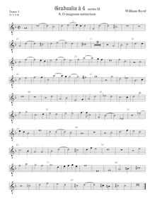 Partition ténor viole de gambe 1, octave aigu clef, Gradualia II par William Byrd