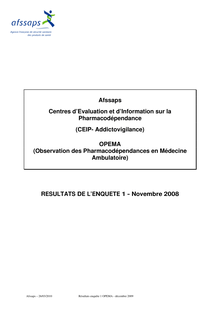 OPEMA - Résultats d enquête 2008