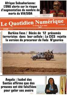 Le Quotidien Numérique d’Afrique n°1442 – Du Samedi 16 mai 2020
