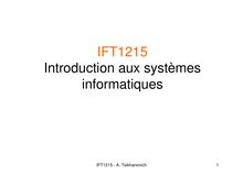 IFT1215 Introduction aux systèmes informatiques