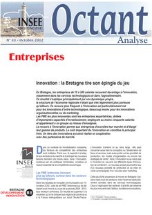 Innovation : la Bretagne tire son épingle du jeu (Octant Analyse n° 33)