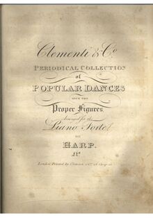 Partition No.24, Clementi & Co. Periodical Collection of Popular Dances avec pour Proper Figures, Arranged pour pour Piano Forte ou harpe