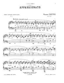 Partition complète, 3 Pensées Musicales, Op.8, Castro, Ricardo