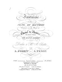 Partition Score (clarinette et Piano), Fantaisie sur  Le cheval de bronze 