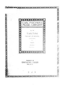 Partition de violon, L arte del arco; Variations on Gavotte from Corelli s Op.5, No.10